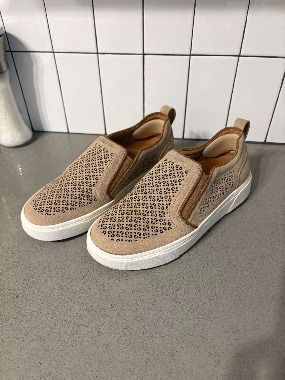 Vionic perforated slip on shoes - size 6.5 wide?